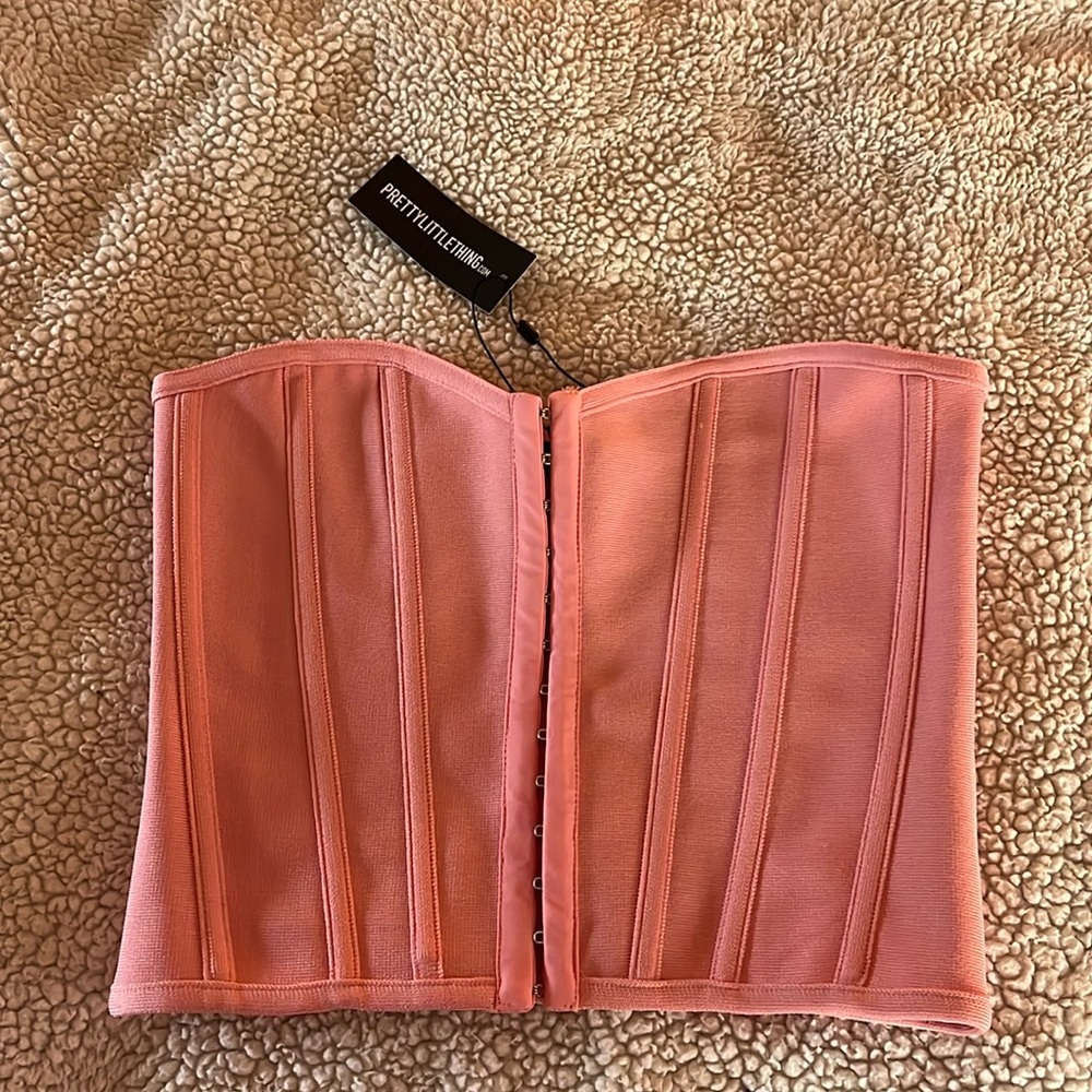 PrettyLittleThing Pink Corset Top